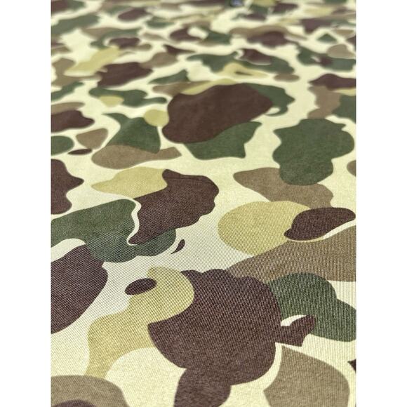 Grunt Style Camo Print Short Sleeve Button Front Polo Shirt Men's L Camouflage - Picture 3 of 8